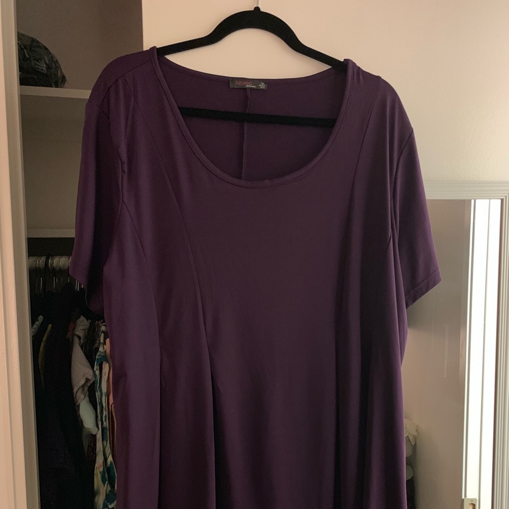 Purple peplum top